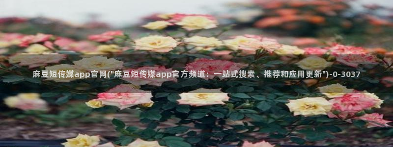 麻豆传媒视官网：麻豆短传媒app官网(\